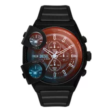 Reloj Hombre Diesel Sideshow Silicona Color De La Correa Negro