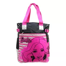 Bolsa Tote Barbie 79357 Diseño Estampado De Poliéster Rosa Con Correa De Hombro Rosa Asas Color Rosa Y Herrajes Otro