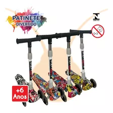 Patinete Infantil Radical Divertido Dobrável 3 Rodas 40kg