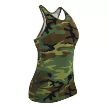 Camiseta Sin Mangas De Entrenamiento De Camuflaje Para Mujer