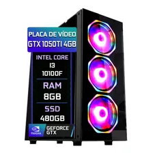 Pc Gamer Fácil Intel I3 10100f 8gb Gtx 1050ti 4gb Ssd 480gb