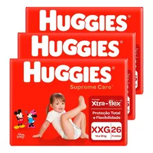 Fralda Huggies Supreme Care Xxg Kit Com 3 Unidade