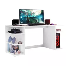 Escritorio Gamer Mesa De Computo En Madera Blanco