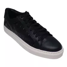 Tenis Hombre Sneaker Piel Grabada Cosido 26 Al 29.5