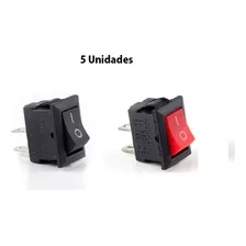 Switch 10x15mm Interruptor Kcd11 On/off 125v 6a 5-unidades 