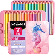 Set 50 Lápices Dibujo Colores Y Estuche Profesional Artista