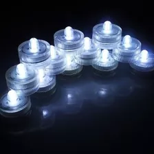 12 Velitas Sumergibles Led Blanca Centro Mesa Eventos Fiesta