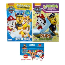 Paw Patrol Libros Para Colorear De 2 Unidades Con Crayones |