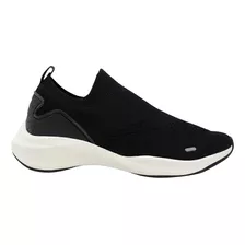 Tênis Usaflex Casual Tricot Slip On Preto Macio Confortávél