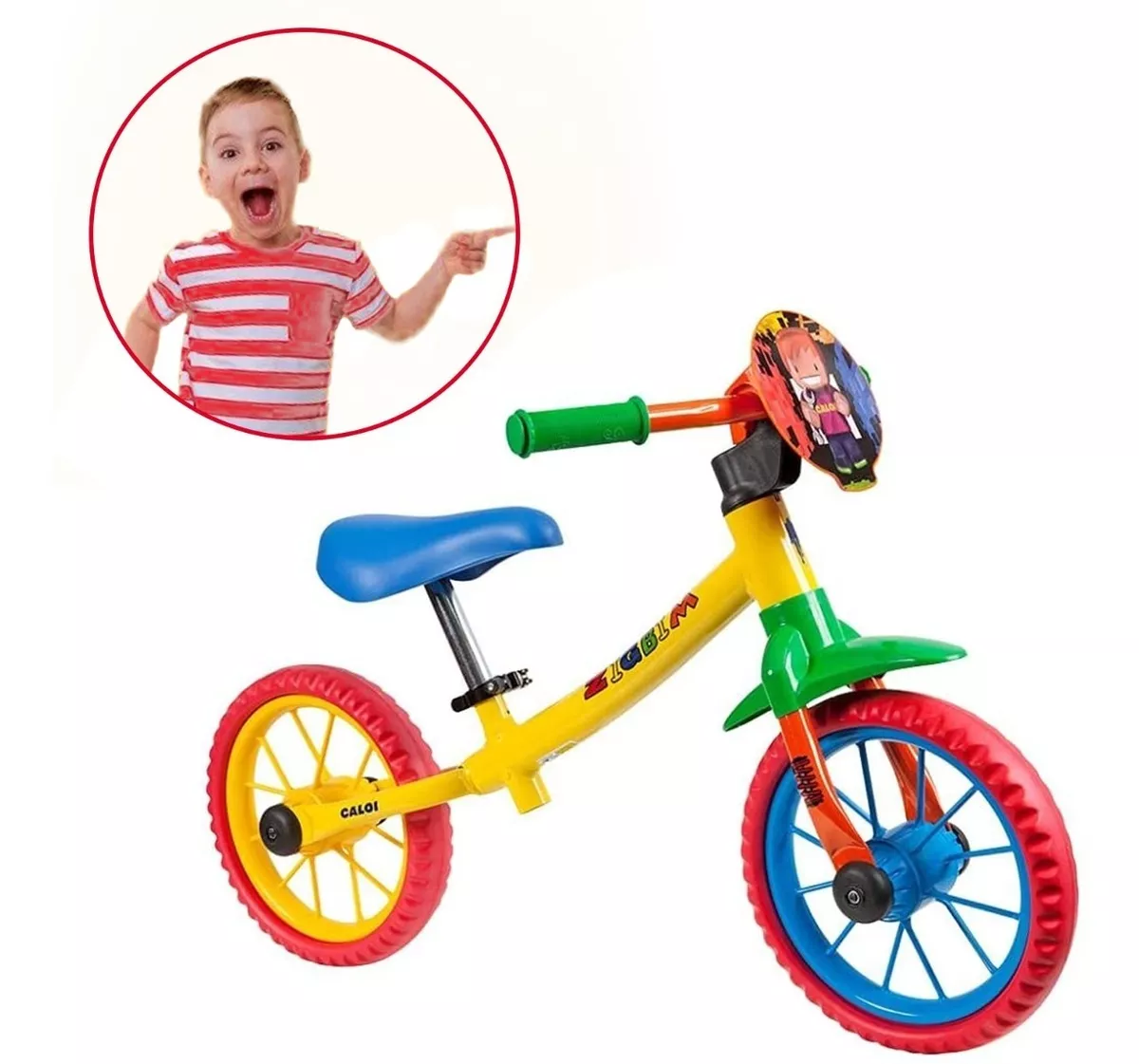 Bicicletinha Infantil De Equilíbrio Zigbim Balance Aro 12