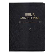 Bíblia Ministerial, Capa Luxo Preto Tamanho Grande, Nvi