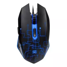 Mouse Gamer Iluminacion Led Start The Game Mo-501 Negro