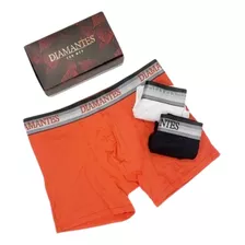 Kit 09 Cuecas Boxer Masculino Microfibra Diamantes