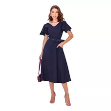 Vestido Feminino Moda Evangélica Cristâ Comportado Midi Zara