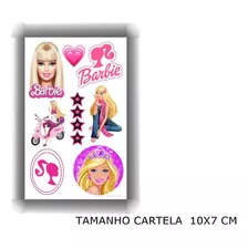 Tatuagem Temporária Barbie Infantil Colorido 4