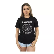 Camiseta Ramones Banda Rock Anos 80 Clássicos 100% Algodão