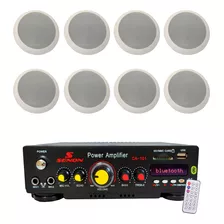 Combo Amplificador Ca101 + 8 Parlantes Embutir 6' Moon Roof6