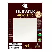 Papel Pérola A4 Filipaper Metallics 180g 15 Folhas