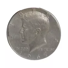 Moneda Medio Dólar Kennedy 1967 De Plata