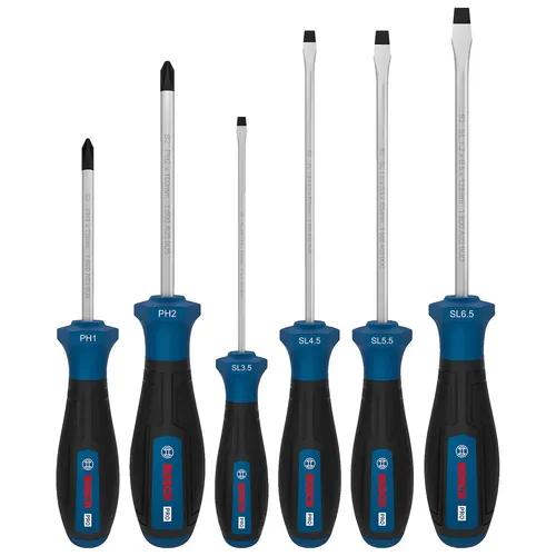 Set Destornilladores 6pz Bosch Pro Phillips Planos