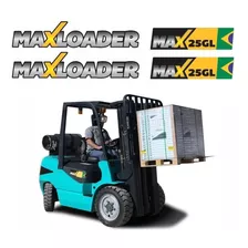 Kit Adesivos Faixas Empilhadeira Para Maxloader 25gl 20026