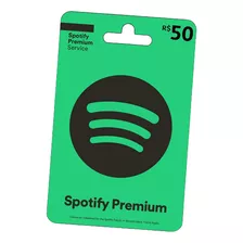 Gift Card Vale Recarga Spotify De R$ 50,00 Único Disponível 