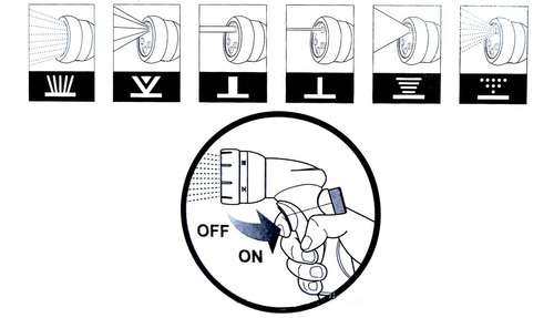 Lanza Pistola Regador Riego 6 Funciones Con Corte Chg2146