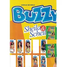 Álbum Pôster Figurinhas Sheila & Scheila Chicle Buzzy Incomp