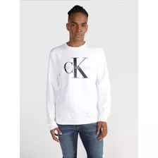 Sudadera De Manga Larga Blanca Calvin Klein Hombre