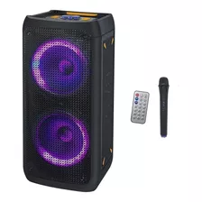 Parlante Bluetooth Karaoke Luces Microfono 2 X 8 Pulgadas