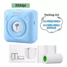 Azul 203dpi Peripage A6 Mini Impresora De Bolsillo Con 3 Peg