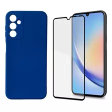 Capinha Silicone Aveludada + Película Para Galaxy A14 4g 5g