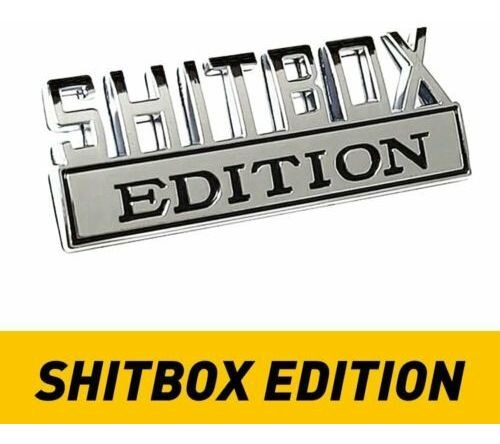 1x New 3d Aluminium Shitbox Edition Decoration Emblem Dec Mb Foto 7