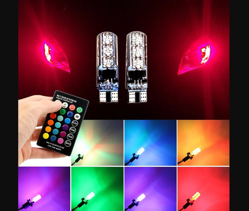 Par Led T10 Pellizco Rgb A Control Estrobo Hyperled Cambus Foto 4