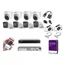Hikvision Kit 8 Camaras Seguridad Vigilancia 5mp + Disco