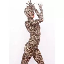 Casaco E Meia-calça Full One Leopard Zentai Separate Piece S