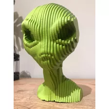 Escultura Decorativa Alien 3d Em Mdf (várias Cores )