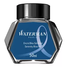 Tinta Para Caneta Tinteiro Waterman Serenity Blue 50ml