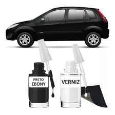 Tinta Tira Risco Automotivo Ford Fiesta Cor Preto Ebony