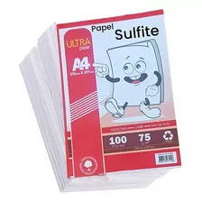 Papel Sulfite A4 Ultra Paper 100 Folhas 75g Branco