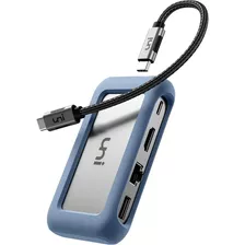 Hub Usb C, Concentrador Uni Usb Tipo C 8 En 1 Con Conector D