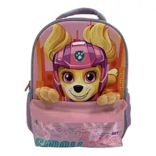 Mochila Niñas Infantil Paw Patrol Sky Plush Con Patitas Color Rosa