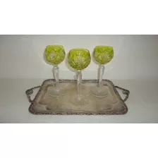 Copas Cristal Baccarat Francesas Para Vino Antiguas Miralas