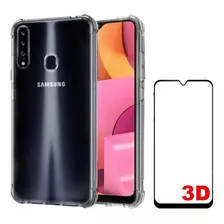 Película 3d Vidro Samsung Galaxy A10s A20s + Capa Impacto