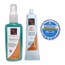 1 Gel Cola 60g + 1 Fita Azul P/ Mega Hair 3m + 1 Removedor