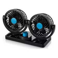 Mini Ventilador Doble 4 Pulgadas 360° 5 Aspas Para Auto