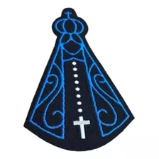 Adesivo Para Chapéu Preto E Azul Nossa Senhora Aparecida