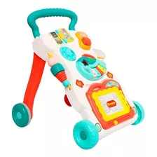 Andador Empurrador Infantil Musical Brinquedos Removíveis Cor Branco