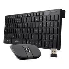 Kit Combo De Teclado E Mouse Sem Fio Exbom Bk-s1000f Pt/br