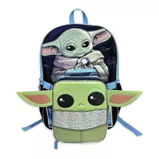 Mochila Infantil Baby Yoda Mandalorian Con Lonchera 